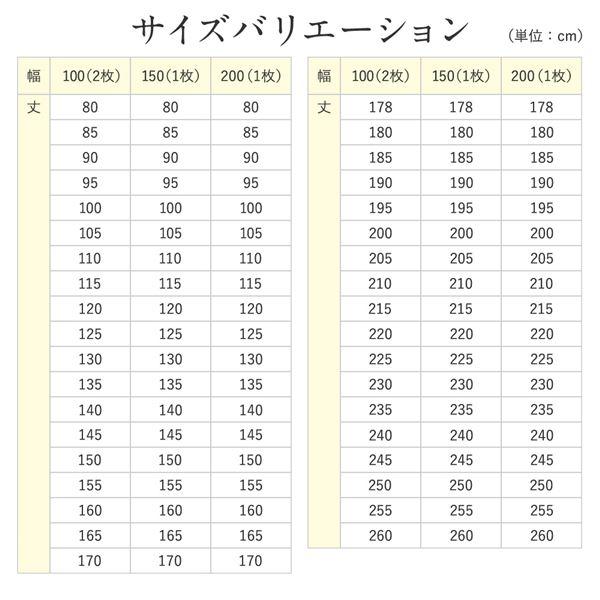 1級遮光 遮熱 遮音 ドレープカーテン/遮光カーテン 【幅200cm×丈125cm