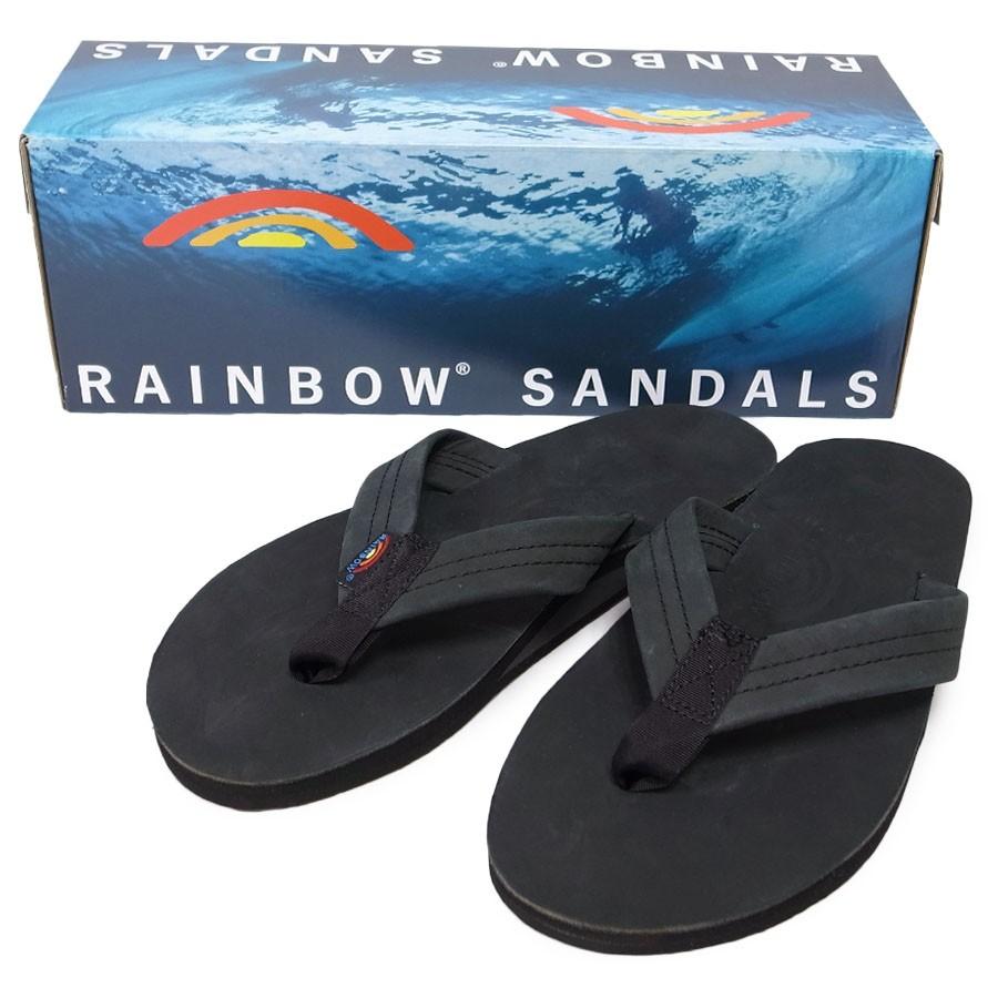 RAINBOW SANDALS レインボーサンダル 301ALTS MENS LEATHER SANDAL BLACK ブラック 黒