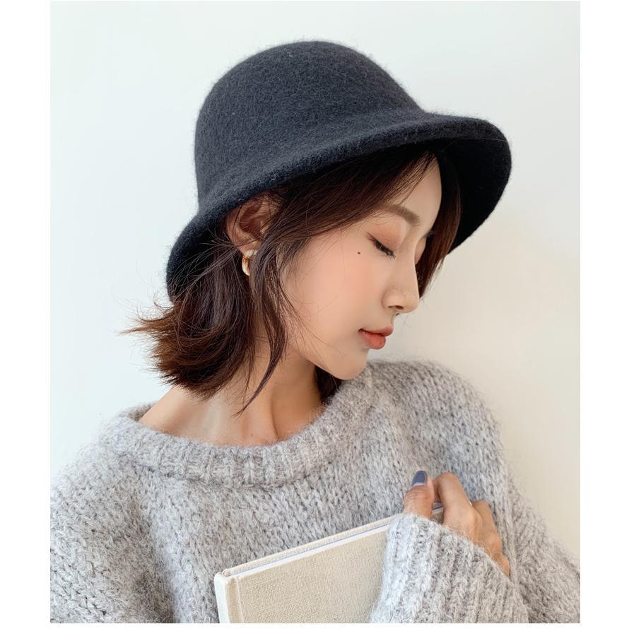 フェルトバケットハット ウール レディース バケハ 帽子 韓国 ユニセックス おしゃれ シンプル 上品 デイリー |  | 01