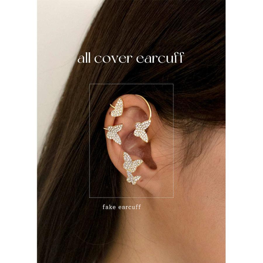 バタフライ イヤーカフ 蝶 イヤークリップ キラキラ 韓国風 レディース 安い シンプル プチプラ ゴールド シルバー かわいい おしゃれ 軟骨 片耳 |  | 01