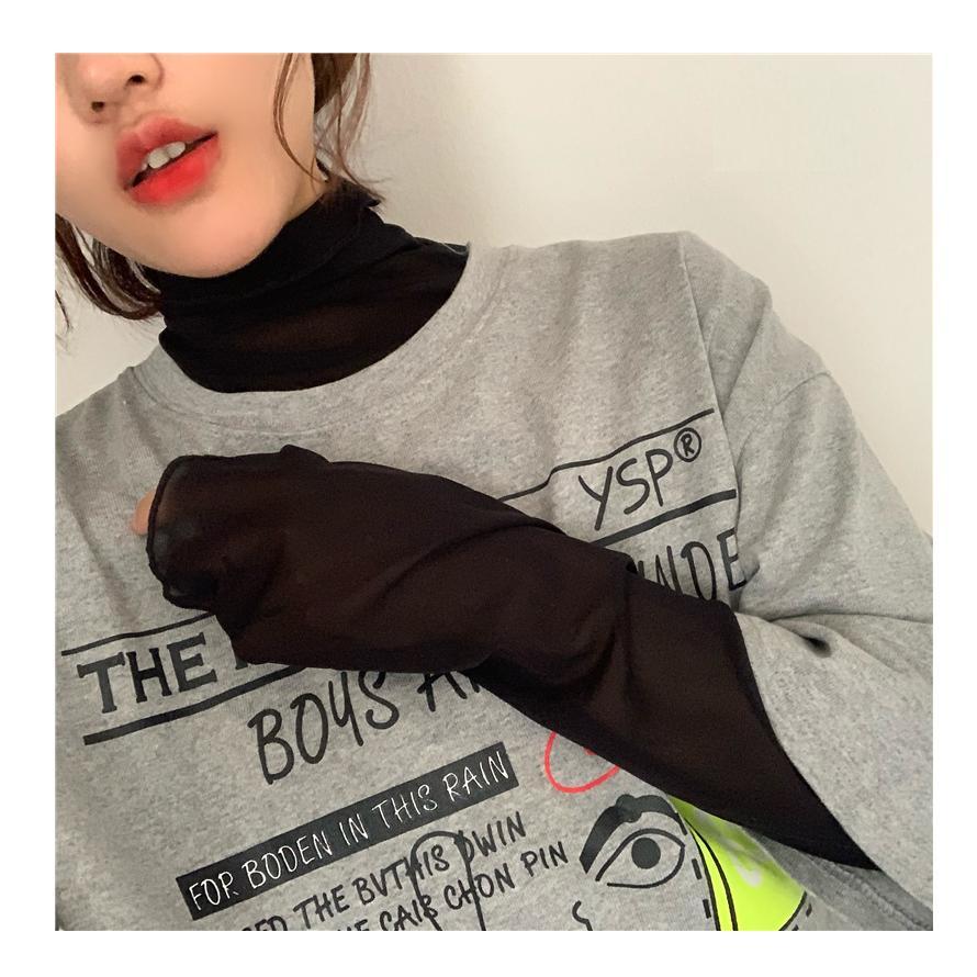 シースルートップス  レディース ハイネック レイヤード インナー 重ね着 韓国ファッション おしゃれ レース |  | 11