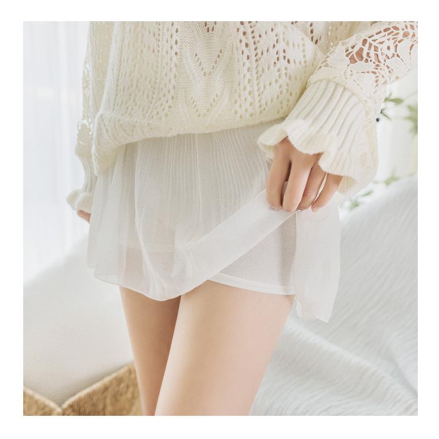 ペチパンツ ペチコート プリーツ スカート スカパン 重ね着 無地 レディース きれいめ 大人可愛い 韓国 おしゃれ シンプル |  | 05