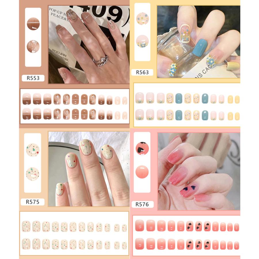 ネイルチップ ショート シンプル ブライダル ピンク つけ爪 成人式 卒業式 チップ かわいい ショートネイルチップ |  | 13