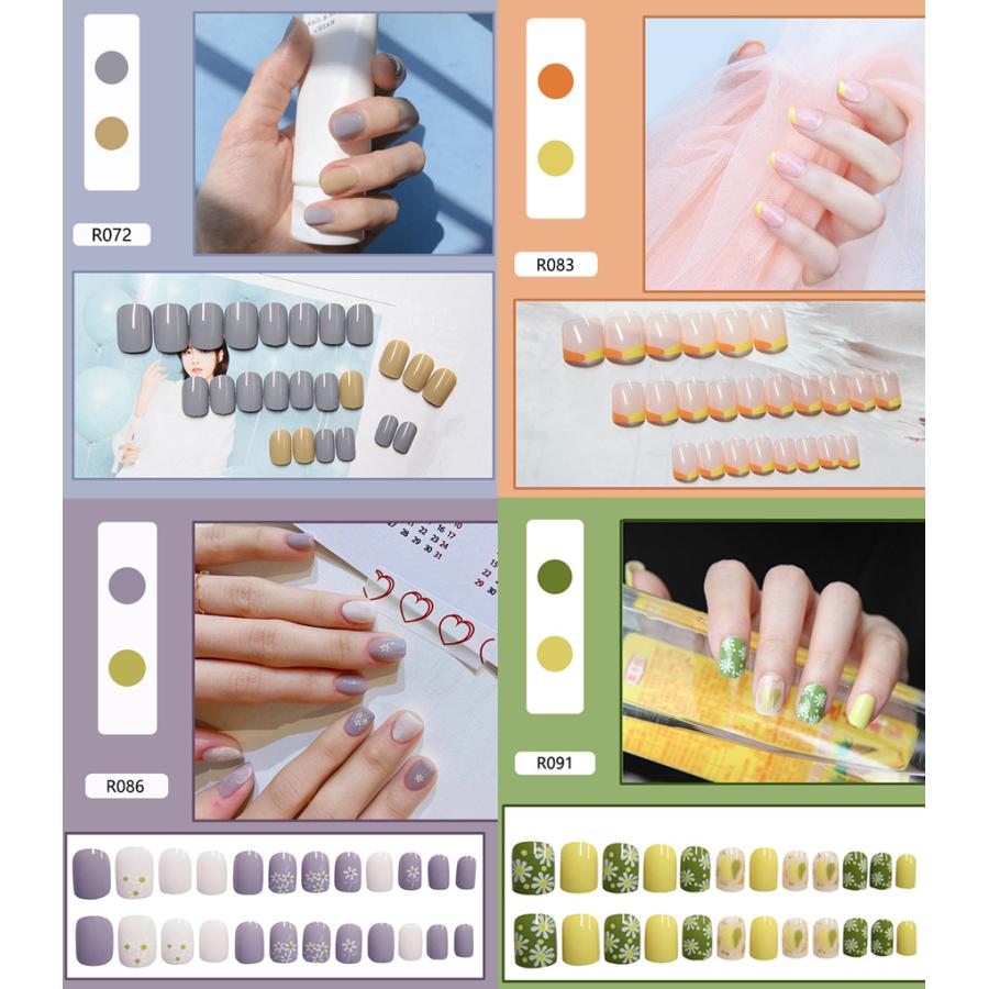 ネイルチップ ショート シンプル ブライダル ピンク つけ爪 成人式 卒業式 チップ かわいい ショートネイルチップ |  | 05