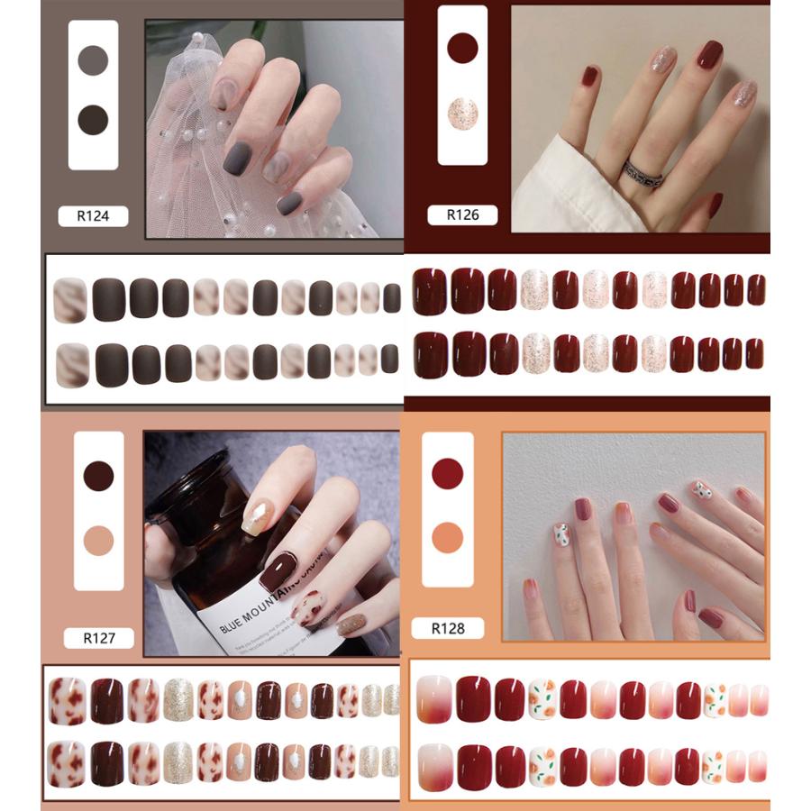 ネイルチップ ショート シンプル ブライダル ピンク つけ爪 成人式 卒業式 チップ かわいい ショートネイルチップ |  | 08