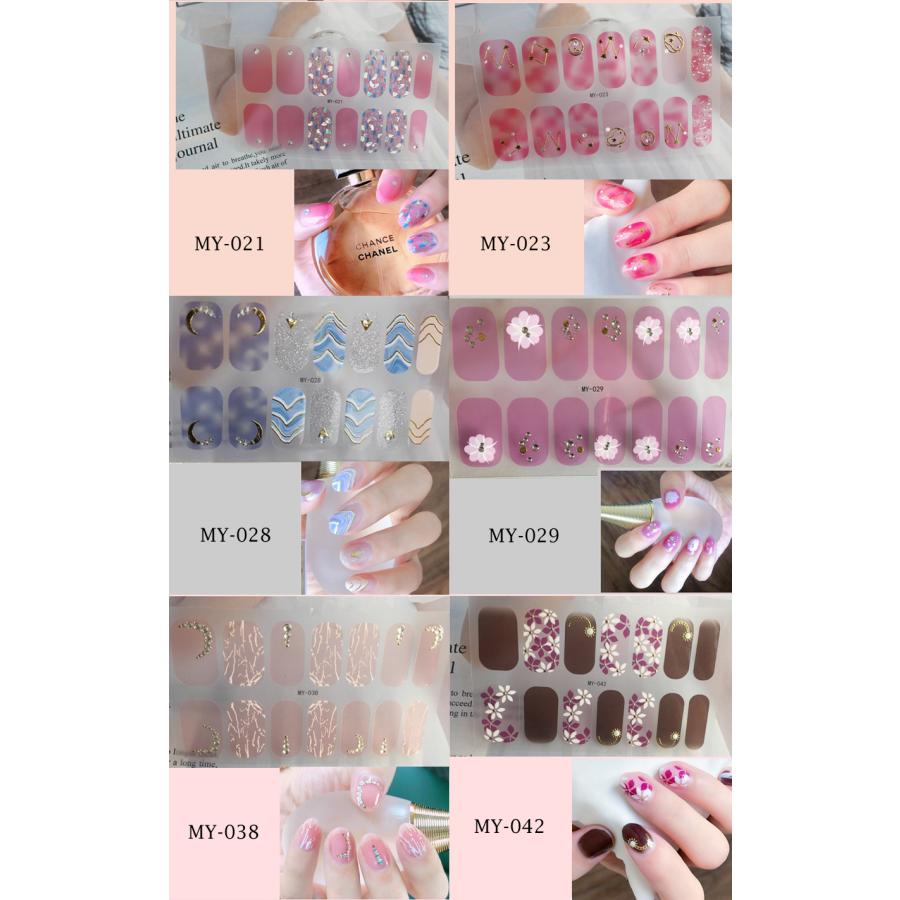 ネイルシール 2+2 3D 貼るだけ フルカバー 簡単 立体 韓国風 ジェルネイルシール かわいい ピンク シンプル セルフネイル ネイルステッカー |  | 02