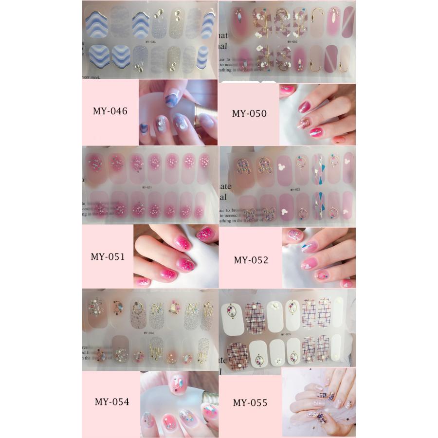 ネイルシール 2+2 3D 貼るだけ フルカバー 簡単 立体 韓国風 ジェルネイルシール かわいい ピンク シンプル セルフネイル ネイルステッカー |  | 03