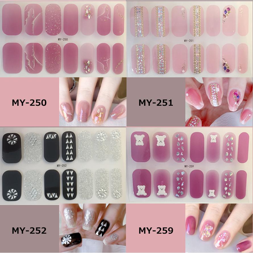 ネイルシール 2+2 3D 貼るだけ フルカバー 簡単 立体 春 夏 ネイル 韓国風 ジェルネイルシール かわいい ピンク シンプル セルフネイル |  | 11