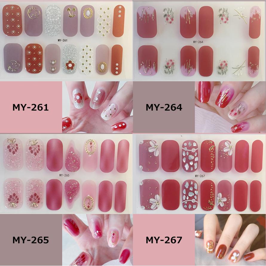 ネイルシール 2+2 3D 貼るだけ フルカバー 簡単 立体 春 夏 ネイル 韓国風 ジェルネイルシール かわいい ピンク シンプル セルフネイル |  | 12