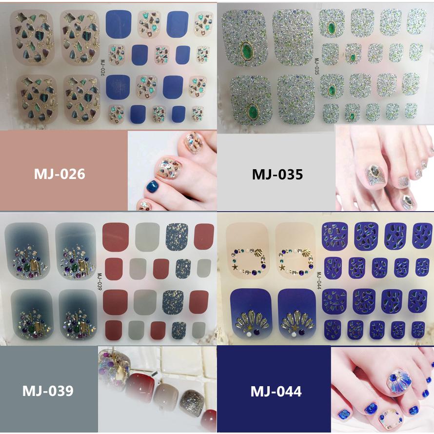 フットネイルシール 2+2 フット ペディキュア 3D 貼るだけ フルカバー ペディ ネイルシール 風 ジェルネイルシール 脚 |  | 02