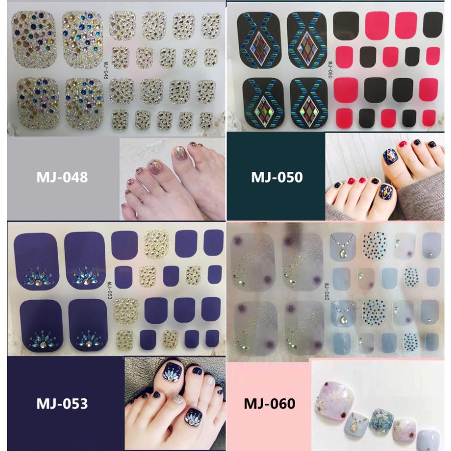 フットネイルシール 2+2 フット ペディキュア 3D 貼るだけ フルカバー ペディ ネイルシール 風 ジェルネイルシール 脚 |  | 03