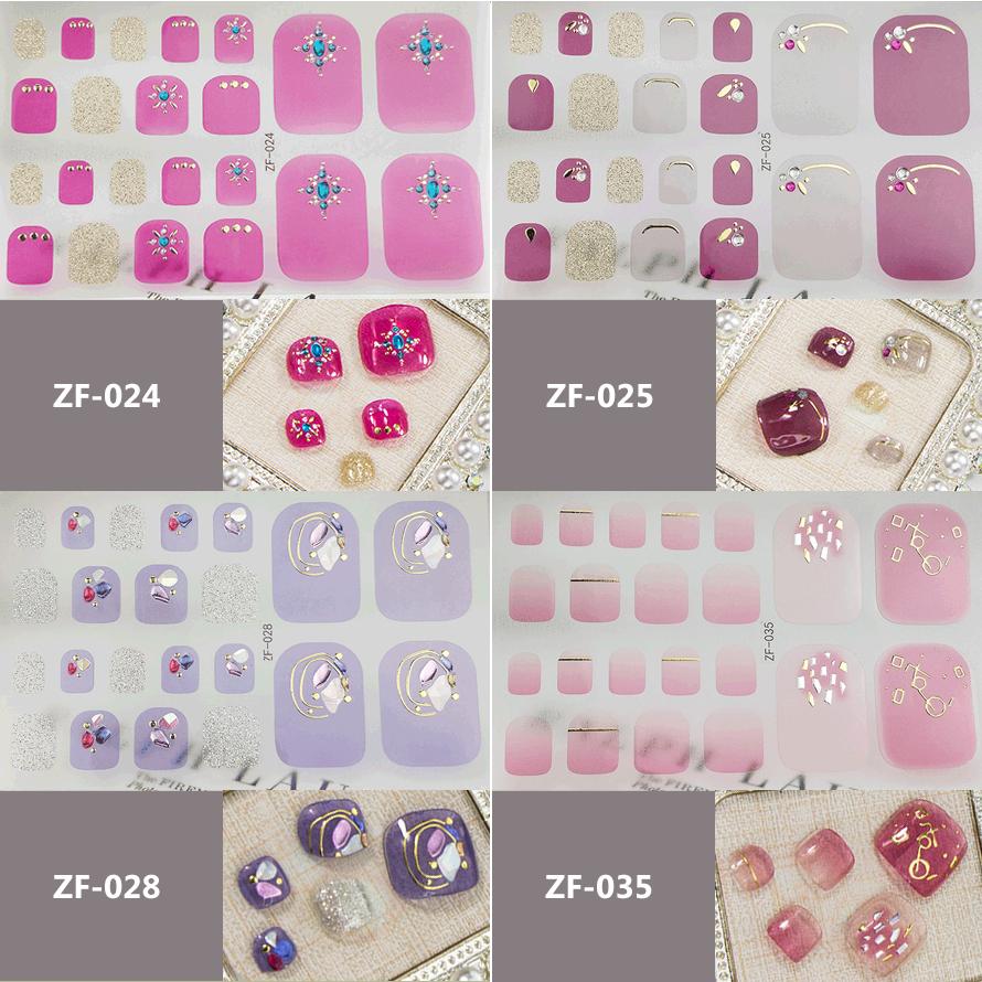 フットネイルシール 2+2 フット ペディキュア 3D 貼るだけ フルカバー ペディ ネイルシール 風 ジェルネイルシール 脚 |  | 06