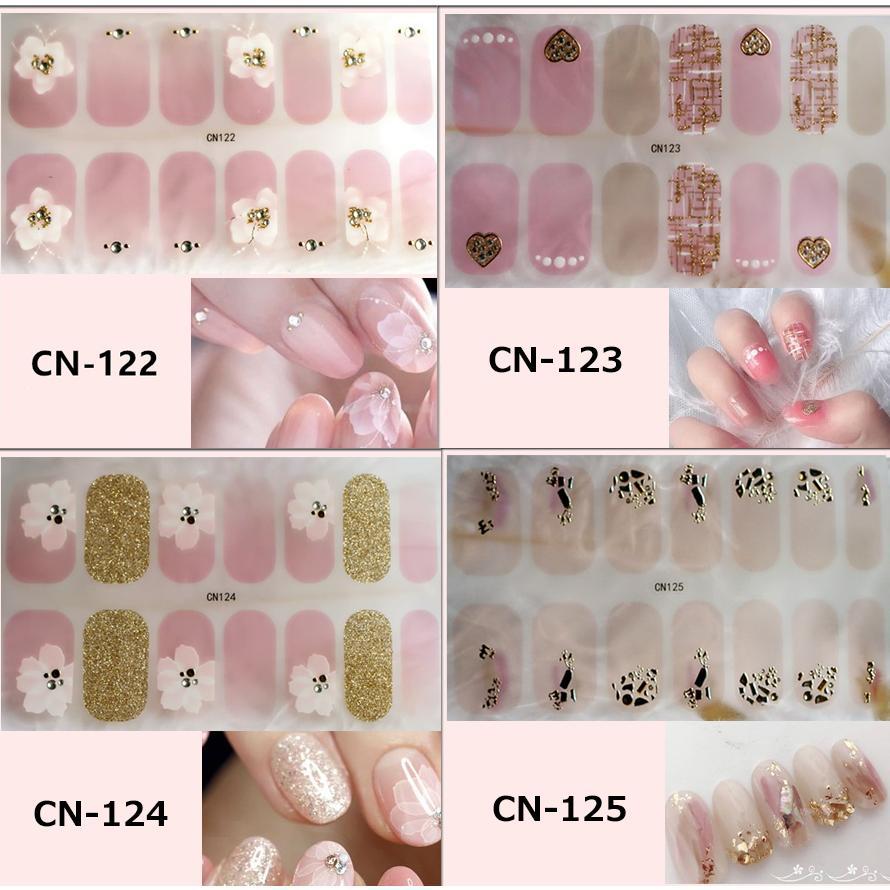 ネイルシール 2+2 3D 貼るだけ オフィス シンプル フルカバー 春 夏 花 簡単 立体 韓国風 かわいい ジェルネイルシール |  | 09