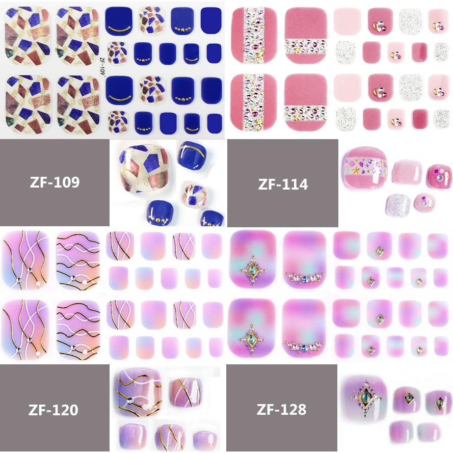 ネイルシール 2+2 フット フットネイルシール 3D 貼るだけ フルカバー 夏 花 簡単 立体 韓国風 ジェルネイルシール |  | 04