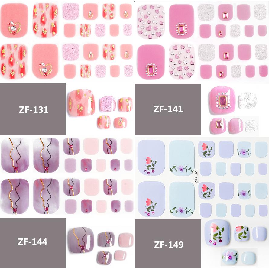 ネイルシール 2+2 フット フットネイルシール 3D 貼るだけ フルカバー 夏 花 簡単 立体 韓国風 ジェルネイルシール |  | 05