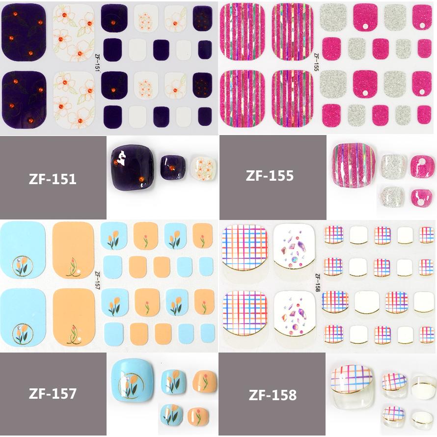 ネイルシール 2+2 フット フットネイルシール 3D 貼るだけ フルカバー 夏 花 簡単 立体 韓国風 ジェルネイルシール |  | 06