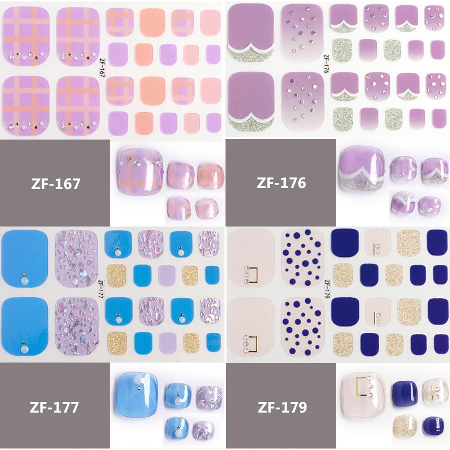 ネイルシール 2+2 フット フットネイルシール 3D 貼るだけ フルカバー 夏 花 簡単 立体 韓国風 ジェルネイルシール |  | 07