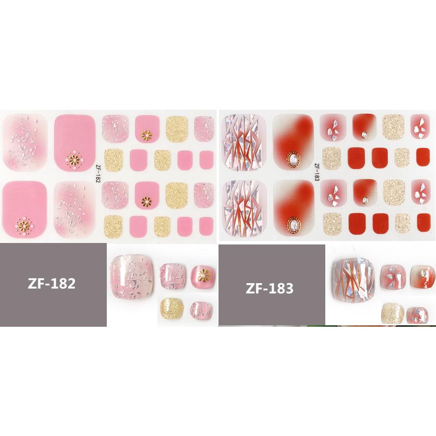 ネイルシール 2+2 フット フットネイルシール 3D 貼るだけ フルカバー 夏 花 簡単 立体 韓国風 ジェルネイルシール |  | 08