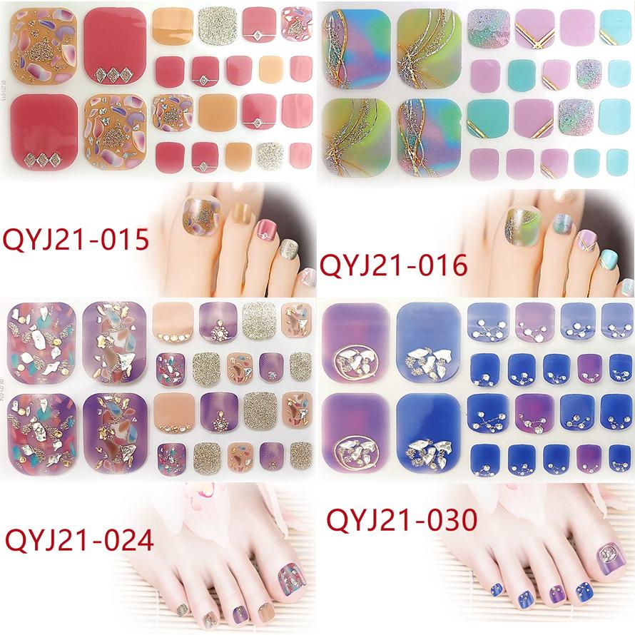 フットネイルシール フット 2+2 ジェルネイルシール ペディキュア 脚 足3D 貼るだけ フルカバー 夏 花 簡単 立体 韓国風 ネイルシール かわいい |  | 03