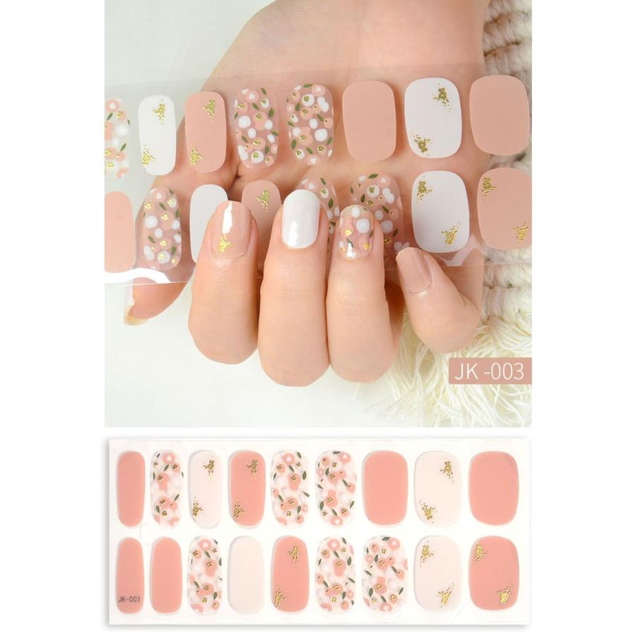 ネイルシール 硬化 半硬化ジェルネイルシール 貼って固める ジェルネイルシール 簡単 かわいい ネイルシール |  | 05