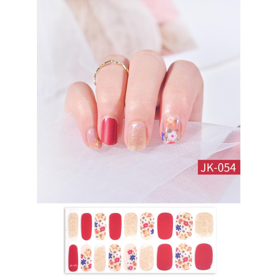 ネイルシール 硬化 半硬化ジェルネイルシール 貼って固める ジェルネイルシール 簡単 かわいい ネイルシール |  | 09