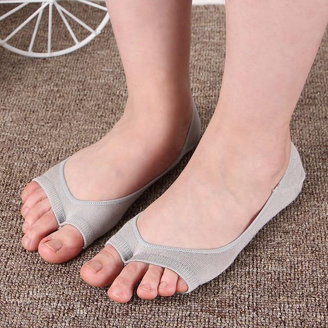 トングソックス トング靴下 フットカバー 足指なし靴下 足指なしソックス つま先なし ワンフィンガー 無地 ミュール パンプス 靴下 見えない レディース |  | 03