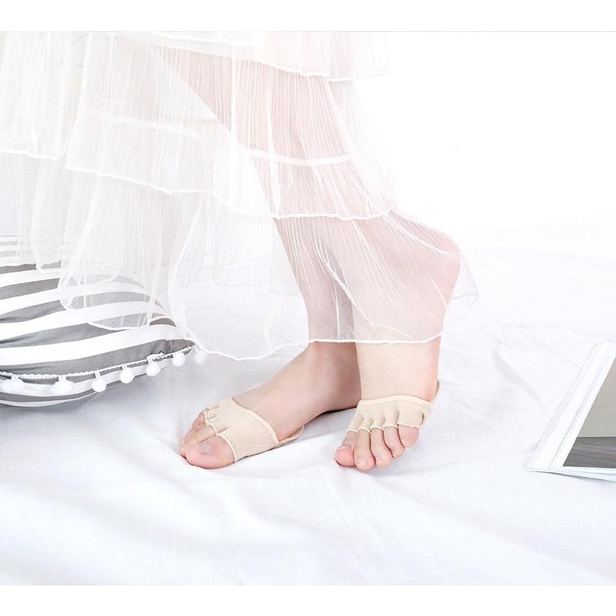 つま先なし パッド付 フットカバー オープントゥ  五本指ソックス トゥレス型 足指靴下ハーフ 5本指靴下 足指ソックス パンプス用  足先なし レディース |  | 04