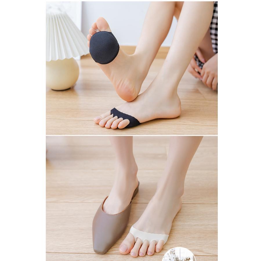 脱げない 靴下 レディース 指先なし パッド付 フットカバー オープントゥ 五本指ソックス 足指靴下ハーフ 5本指靴下 足指ソックス パンプス用  足先なし |  | 05