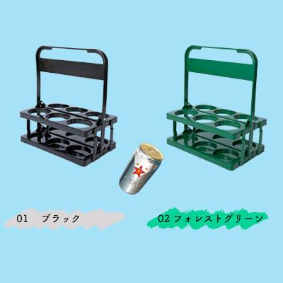 ドリンクバスケット【6本タイプ】折りたたみ 持ち手 持ち歩き 送料
