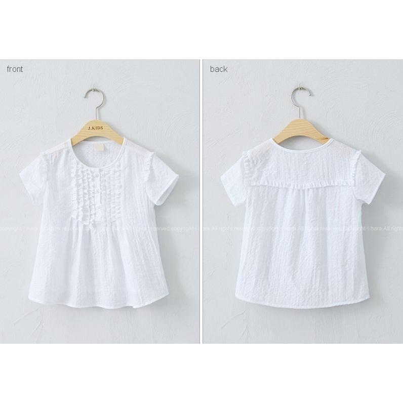 ブラウス　夏用半袖　通気性と肌触りの良い定番アイテム　memene ピンタックフリルブラウス クリックポストＯＫ |  | 03