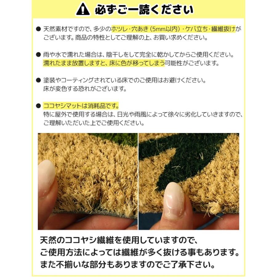 玄関マット 屋外 約40cm×70cm 屋外マット 汚れ落としマット ココヤシ