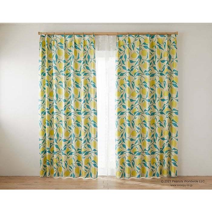 キャラクター デザインカーテン 洗える 遮光 日本製 スヌーピー ピーナッツ おしゃれ 幅200×丈260cm以内でサイズオーダー P1040 キャンプレモン (S) 爆買 | PEANUTS | 03