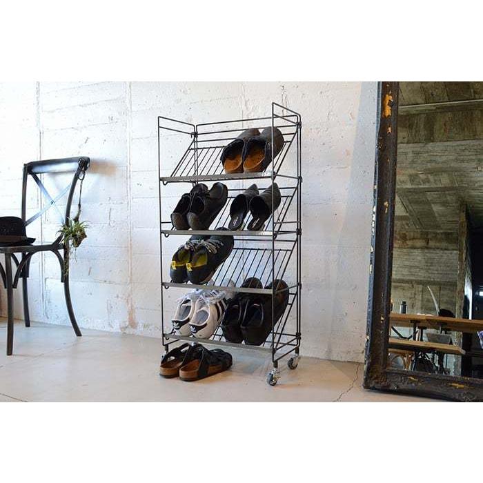 シューズラック シューズボックス 靴棚 靴箱 下駄箱 キャスター