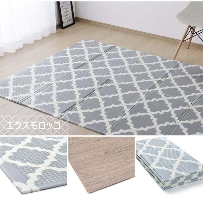 HAGiHARA（萩原） マット ラグ プレイマット 折り畳み 撥水