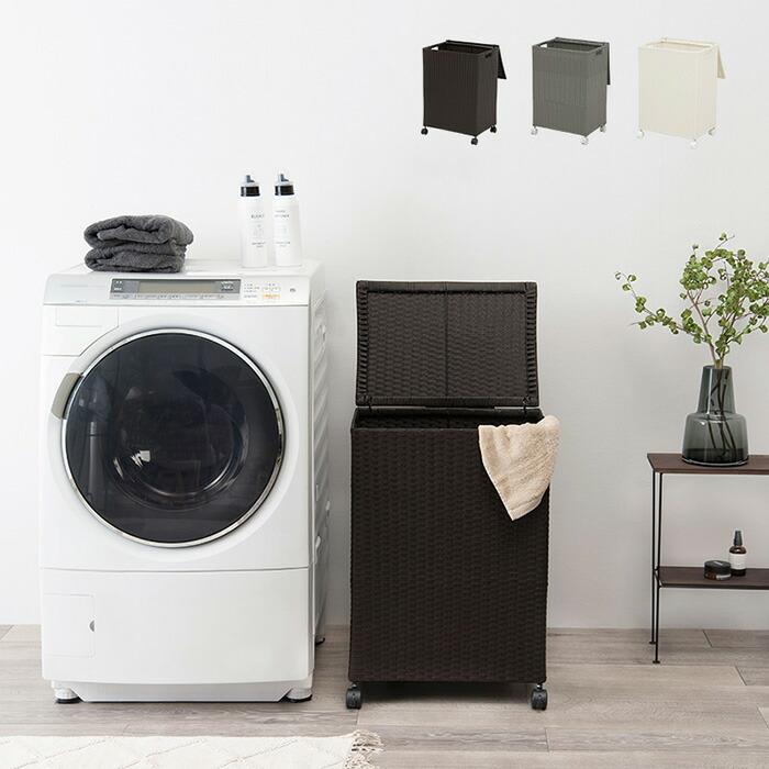 洗濯かご 収納ボックス かご フタ付き バスケット 大容量 大型 ラタン