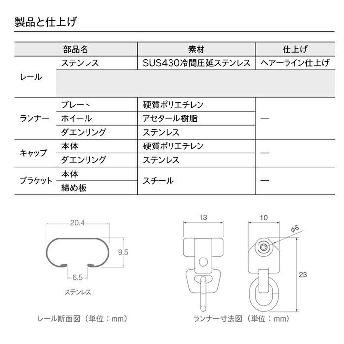 TOSO カーテンレール 安心のメーカー品 トーソー C型 ステンレス