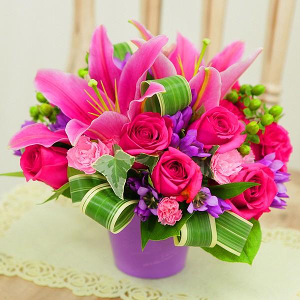 日本正規代理店品 フラワーアレンジ M 送料無料 バラ ユリ 百合 ガーベラ ひまわり 胡蝶蘭 カーネーション ピンク レッド イエロー オレンジ ホワイト ブルー 赤 黄 白 青 Shipsctc Org