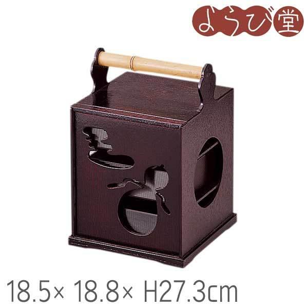 さらし竹 手付 野点弁当 18.5x18.8xH27.3cm