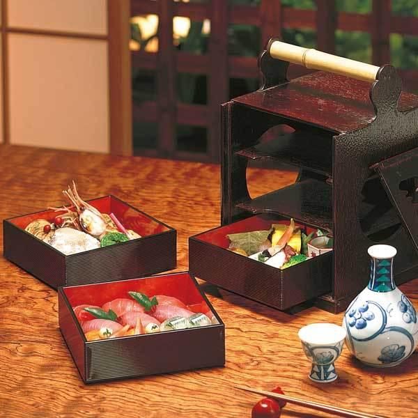 さらし竹 手付 野点弁当 18.5x18.8xH27.3cm : 天然素材の雑貨ようび堂