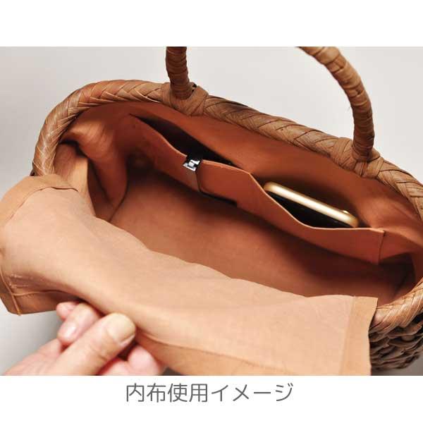 日本製 山葡萄バッグ 沢皮 葡萄の実 横長 内布・かぶせ付 26x11xH20cm
