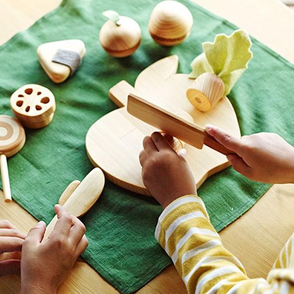 木の玩具 ままごとセット 山のくじら舎 日本製【受注生産2〜4週間】 日本製 サクっ ヒノキ スギ 榧 クリア 無塗装