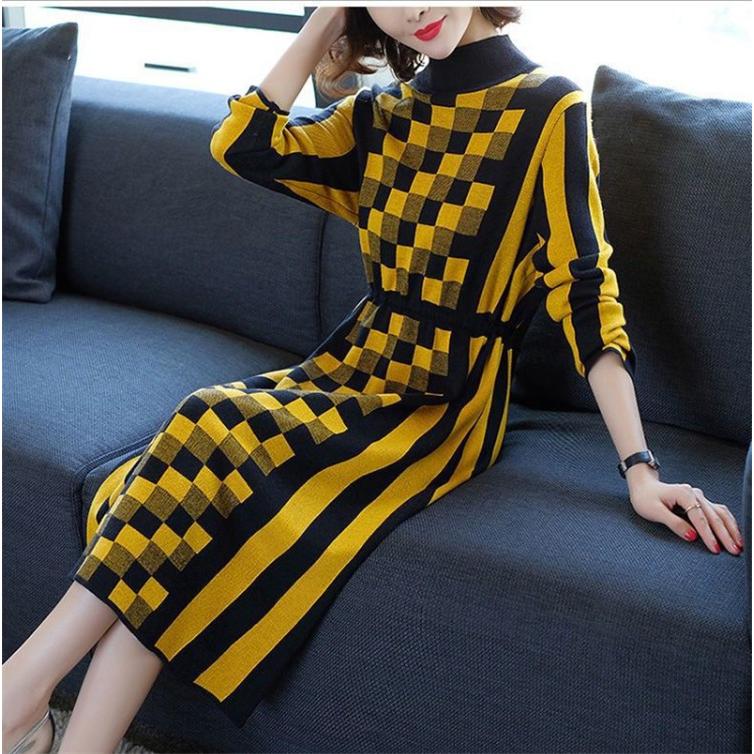 ニットワンピース ロング丈 秋 冬 レデース ワンピース 長袖