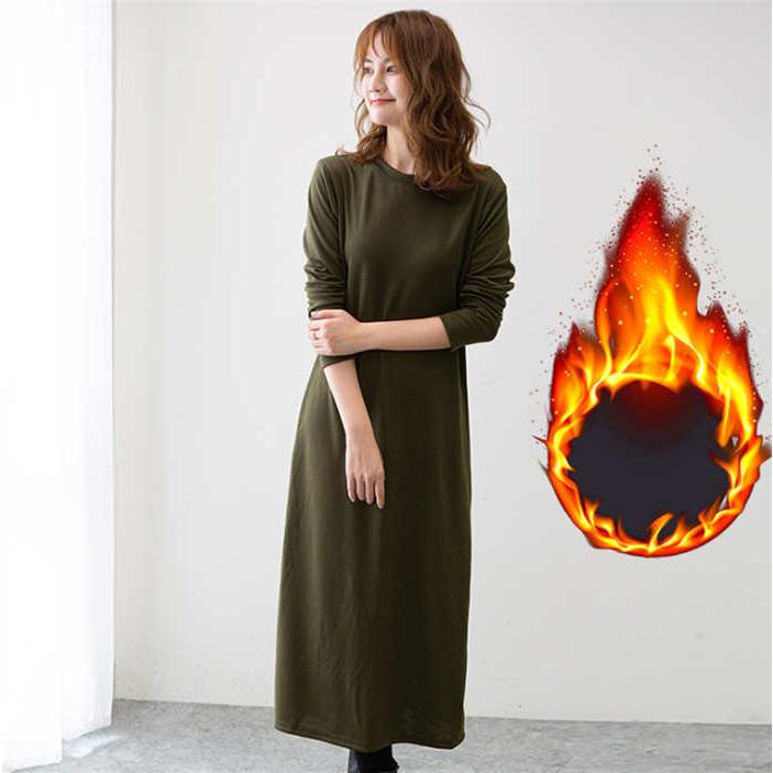 裏起毛ワンピース ロングワンピース 長袖 スウェット パーカー