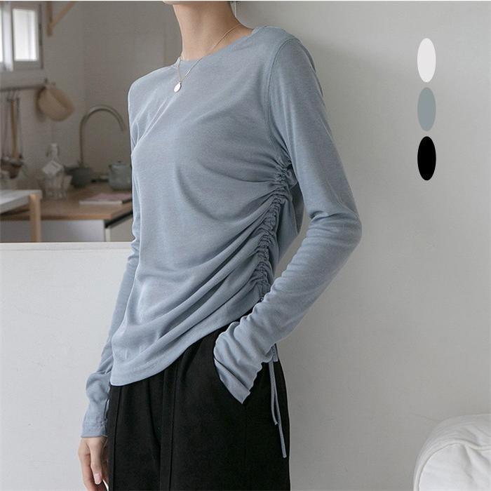 Tシャツ レディース カットソー 長袖 リブ テレコリブ シルエット おしゃれ 春 夏 トップス 大きいサイズ シャツ 白 Tシャツ ポイント消化 春コーデ 丸首 Cd Bg 0080 Youdear 通販 Yahoo ショッピング