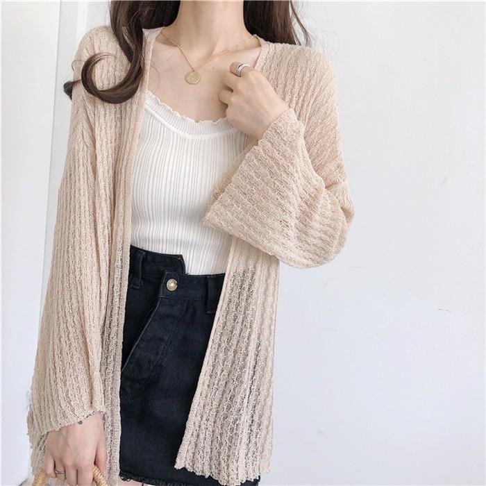 ニットカーディガン レディース カーディガン サマーニット トップス 春 夏 長袖 無地 日焼け防止 春 夏 前開き 無地 夏 羽織り 薄手 Uv対策 紫外線対策 コーデ Cd Bh 0041 Youdear 通販 Yahoo ショッピング