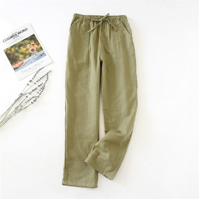 ガーゼ ルームウェア パジャマ ロングパンツ単品 レディース メンズ 部屋着 寝間着 秋 冬 寝巻き 快適 大きいサイズ 綿100 ベア カップル 2重ガーゼ 無地 Cd Bl 0094 Youdear 通販 Yahoo ショッピング