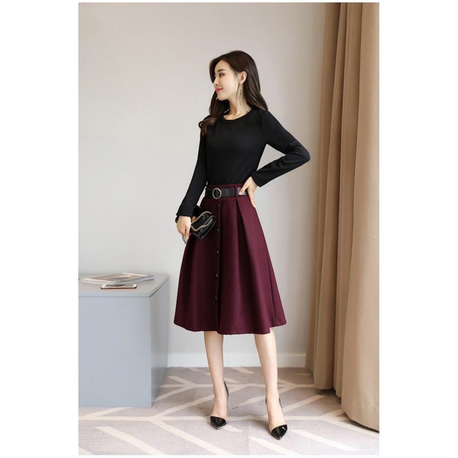 ワンピース ドッキングワンピース レディース キレイめ 春 秋 膝丈ワンピース 長袖 フェイクレイヤード 通勤 オフィス ワンピース 40代 30代 50代 Jlj068 Cxj Jlj068 Youdear 通販 Yahoo ショッピング