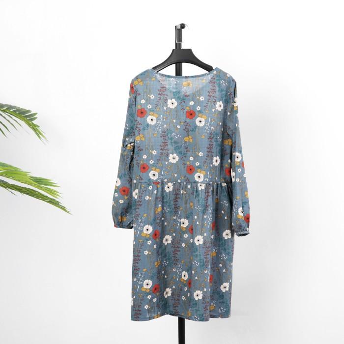 ワンピース コットン 綿 レディース ロングワンピース 体型カバー 花柄ワンピース ゆったり シャツワンピース 長袖 秋 大人 可愛い 着痩せ 大きいサイズty123 Cxj Ty123 Youdear 通販 Yahoo ショッピング