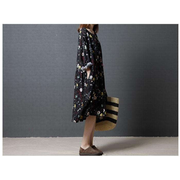 arts&science コットン ドレス ロングワンピース 長袖 綿 春秋冬 33dw-036-s1.jpg