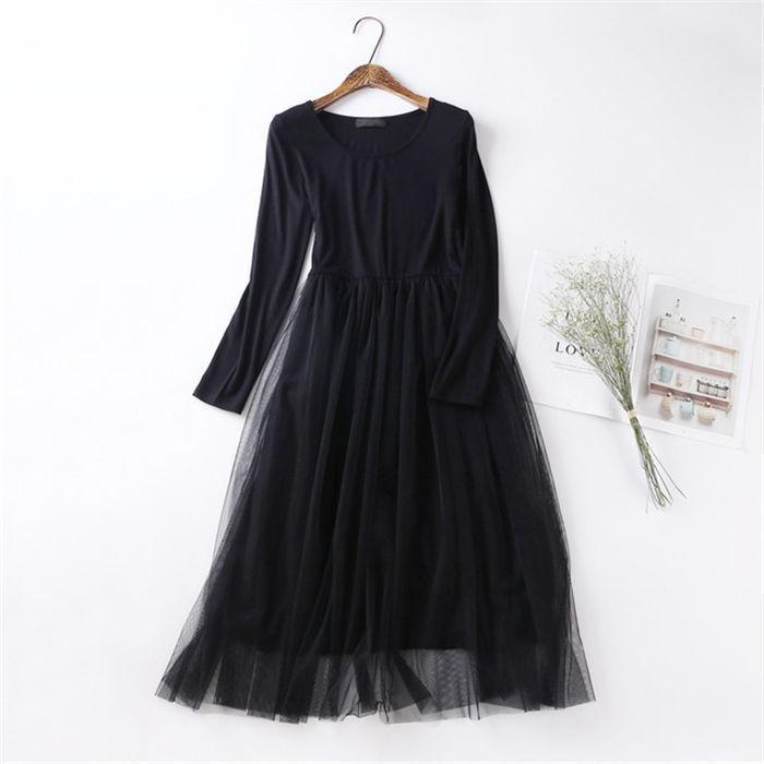 ワンピース ロングワンピース レディース インナー チュールレース